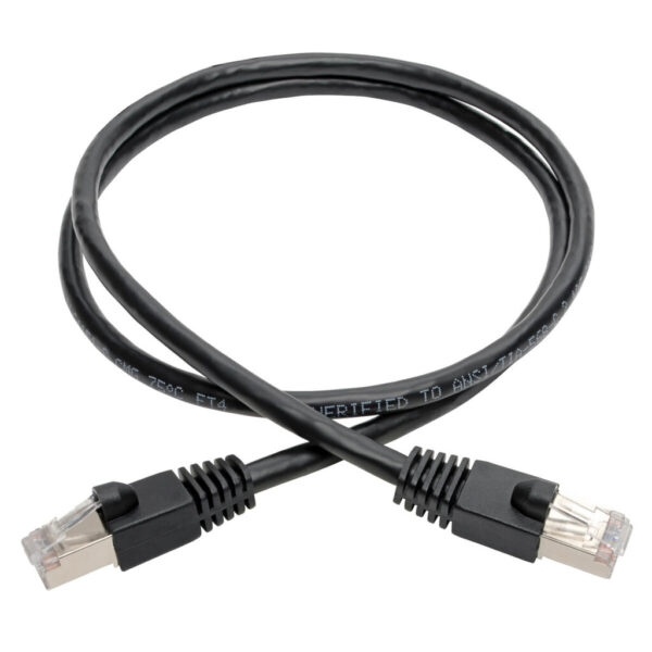 41bcec01efeb406a1d1b4d89dfd3550b Tripp Lite series Cat6a 10G Snagless Shielded STP Ethernet Cable (RJ45 M/M), PoE, Black, 2 ft. (0.61 m)