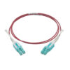 41d5293a75dd0268c8b53a1865769de6 Tripp Lite series 10G Duplex Multimode 50/125 OM4 LSZH Fiber Optic Cable (LC/LC), Push/Pull Tabs, Magenta, 1 m