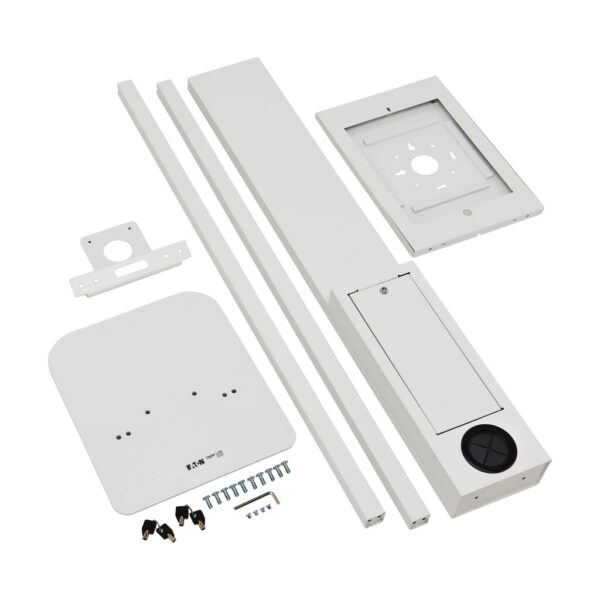 41d7248c48f6c43415d99764b776a832 Tripp Lite series Secure Freestanding Tablet Mount Floor Stand for 13 in. Tablets, White