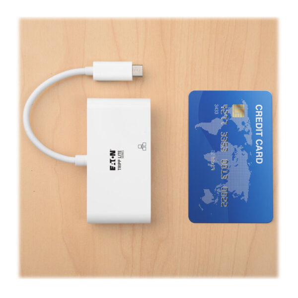 Tripp Lite series USB-C to DVI Adapter with USB 3.x (5Gbps) Hub Port and PD Charging, White