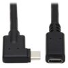 422046e373010b4ba6fcd60270869ff4 Tripp Lite series USB-C Extension Cable (M/F) - USB 3.2 Gen 2 (10Gbps), Thunderbolt 3 Compatible, Right-Angle Plug, 20 in. (0.5 m)