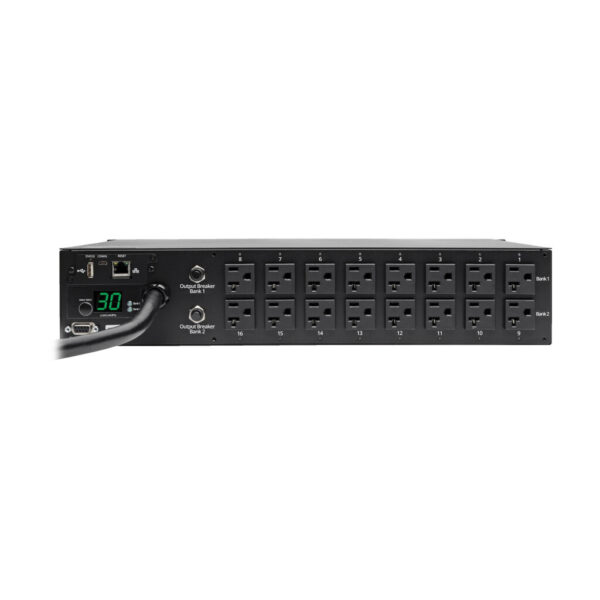 4224e02c897a9a67c0e08fe9ea0347b4 Eaton 2.9kW Single-Phase Switched PDU - LX Interface, 120V Outlets (16 5-15/20R), 10 ft. (3.05 m) Cord with L5-30P, 2U, TAA