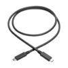Tripp Lite series USB-C Cable (M/M) - USB 3.2, Gen 2 (10 Gbps), 5A (100W) Rating, Thunderbolt 3 Compatible, 3 ft. (0.91 m)