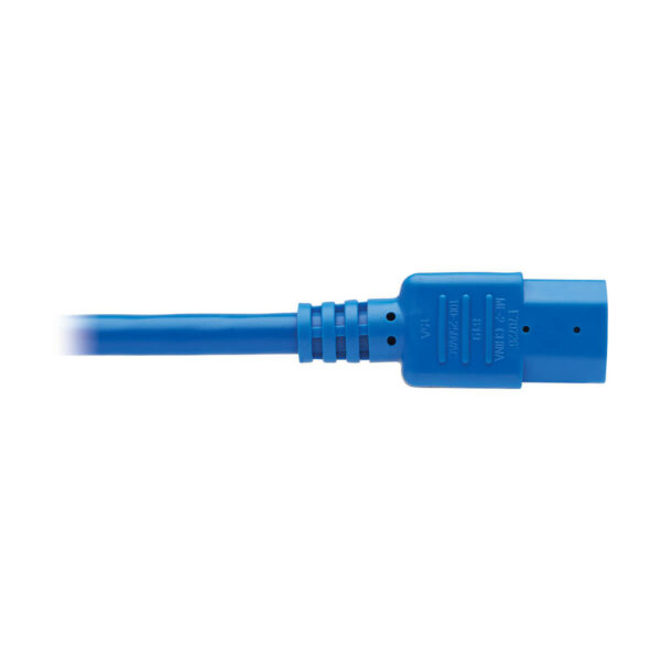 Tripp Lite series Heavy-Duty PDU Power Cord, C13 to C14 - 15A, 250V, 14 AWG, 6 ft. (1.83 m), Blue