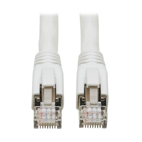 42ae2834d6c18ae1ae43bdd91a846d44-7 Tripp Lite series Cat8 40G Snagless SSTP Ethernet Cable (RJ45 M/M), PoE, White, 1 ft. (0.3 m)
