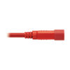 Tripp Lite series Heavy-Duty PDU Power Cord, C13 to C14 - 15A, 250V, 14 AWG, 6 ft. (1.83 m), Red