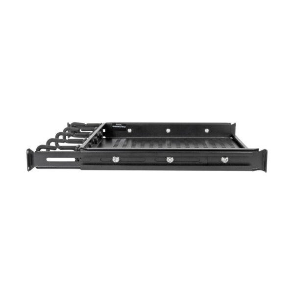 Tripp Lite series SmartRack Cantilevered Steel Rack Shelf - 1U, Vented, Integrated Cable Rings, 14.2 in. Deep, Holds up to 50 lbs (22.2 kgs)