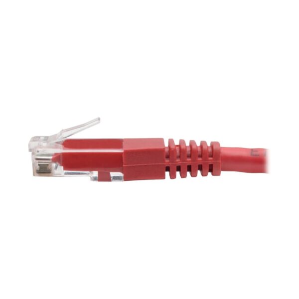 Tripp Lite series Cat6 Gigabit Molded (UTP) Ethernet Cable (RJ45 M/M), PoE, Red, 50 ft. (15.24 m)