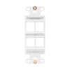 Tripp Lite series Center Plate Insert, Decora Style - Vertical, 4 Ports, TAA