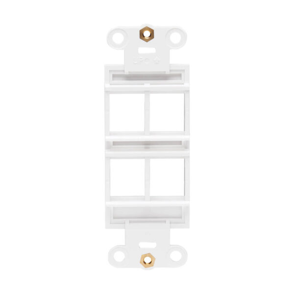 Tripp Lite series Center Plate Insert, Decora Style - Vertical, 4 Ports, TAA
