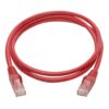 432638eb1af05925784315642f37d8eb Tripp Lite series Cat6 Gigabit Snagless Molded (UTP) Ethernet Cable (RJ45 M/M), PoE, Red, 4 ft. (1.22 m)