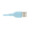 Tripp Lite series Safe-IT USB-A to USB-C Antibacterial Cable, USB 2.0, Ultra Flexible (M/M), Light Blue, 6 ft. (1.8 m)