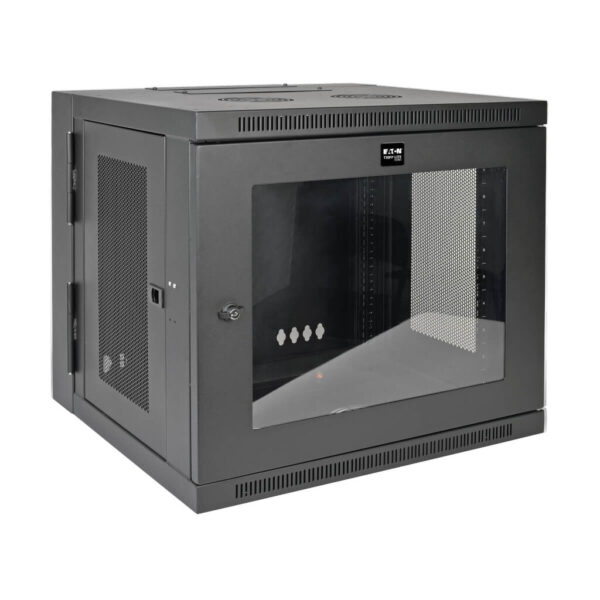 432dcee209cd122d4e24a2e0789a1318 Tripp Lite series SmartRack 10U Low-Profile Switch-Depth Wall-Mount Small Rack Enclosure, Clear Acrylic Window, Hinged Back
