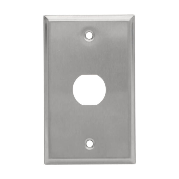 Tripp Lite series 1-Port Single Gang Faceplate, Stainless Steel, Industrial Grade, IP44, TAA