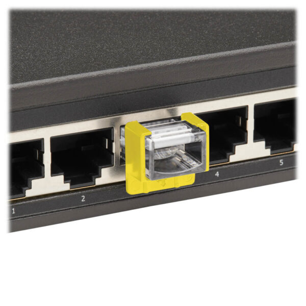 Tripp Lite series Universal RJ45 Locking Inserts, Yellow, 10 Pack, TAA