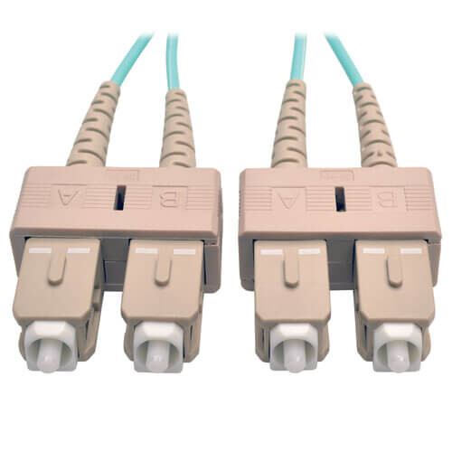 Tripp Lite series 10Gb Duplex Multimode 50/125 OM3 LSZH Fiber Patch Cable (SC/SC) - Aqua, 5M (16 ft.)