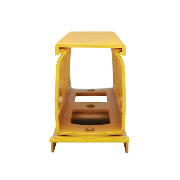 Tripp Lite series Horizontal Cable Manager - Finger Duct with Cover, Yellow, 1U