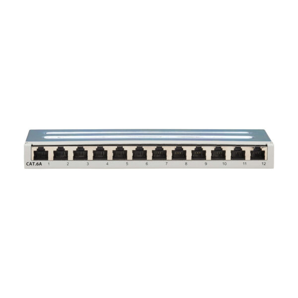44115806d9a2925e32c0be1107bc2af2 Tripp Lite series Cat6a STP Patch Panel, 12 Ports, DIN Rail or Wall Mount, TAA