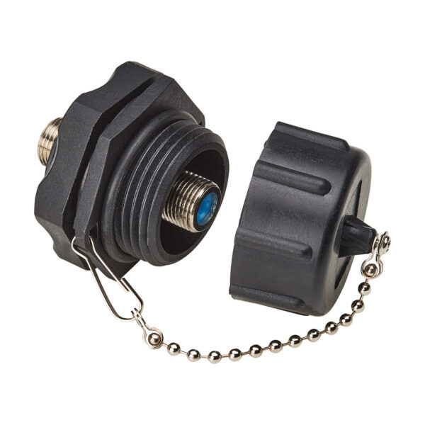 Tripp Lite series Rigid Industrial F-Type Adapter (M/F) - IP68, Black