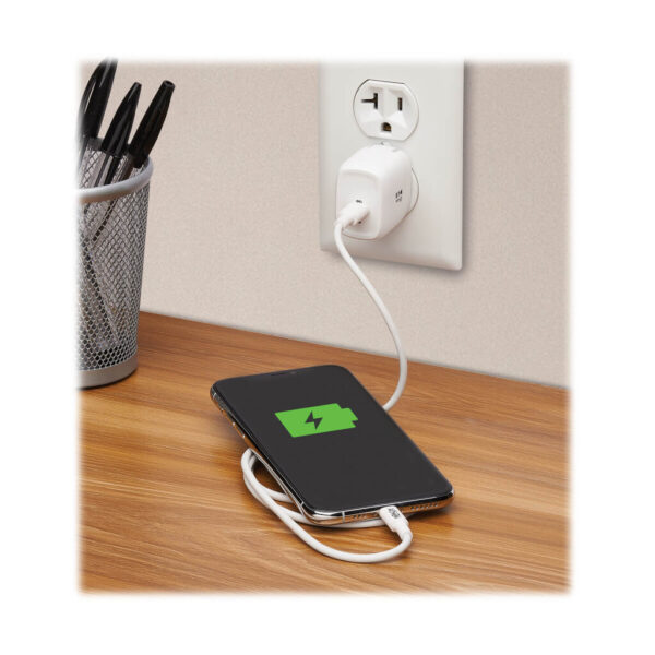 444d6ccf7a678c95987c0a03244746e7 Tripp Lite series Compact 1-Port USB-C Wall Charger - GaN Technology, 20W PD3.0 Charging, White