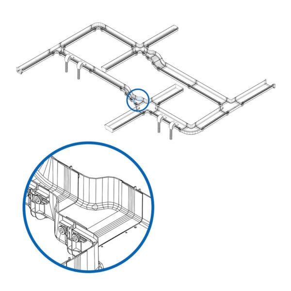 Tripp Lite series Toolless Adapter Fitting for Fiber Routing System, 120 mm to 240 mm (5 in. to 10 in.)