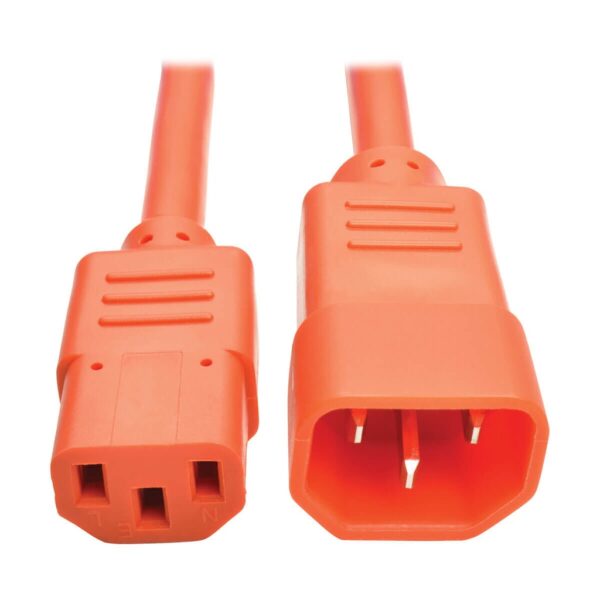 4500f116474f5240baa4b6062293bf3e Tripp Lite series PDU Power Cord, C13 to C14 - 10A, 250V, 18 AWG, 3 ft. (0.91 m), Orange