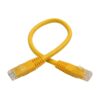 Tripp Lite series Cat6 Gigabit Molded (UTP) Ethernet Cable (RJ45 M/M), PoE, Yellow, 1 ft. (0.31 m)