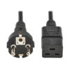 452eecec26495289b036b7a91bb96605 Tripp Lite series EU Computer Power Cord, Schuko to C19 - 16A, 250V, H05VV-F, 2.5 m (8.2 ft.), Black