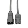 Tripp Lite series Heavy-Duty PDU Power Cord, C13 to C14 - 15A, 250V, 14 AWG, 10 ft. (3.05 m), Black