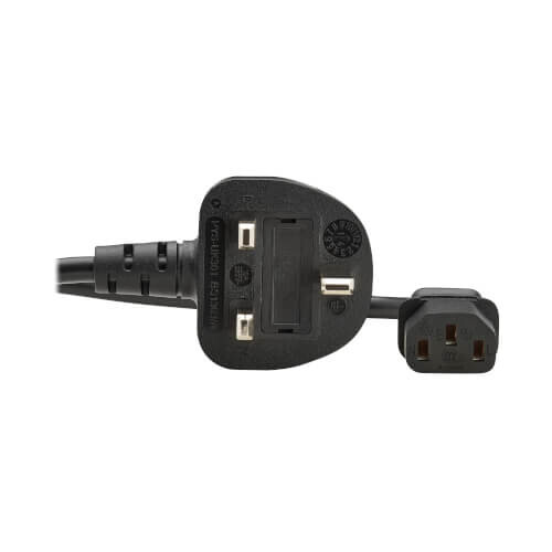 454bc1653afe769ce64652ea49fc53d2 Tripp Lite series PDU Power Cord, BS 1363 to C13 - 10A, 250V, H05VV-F, 2 m (6.6 ft.), Black