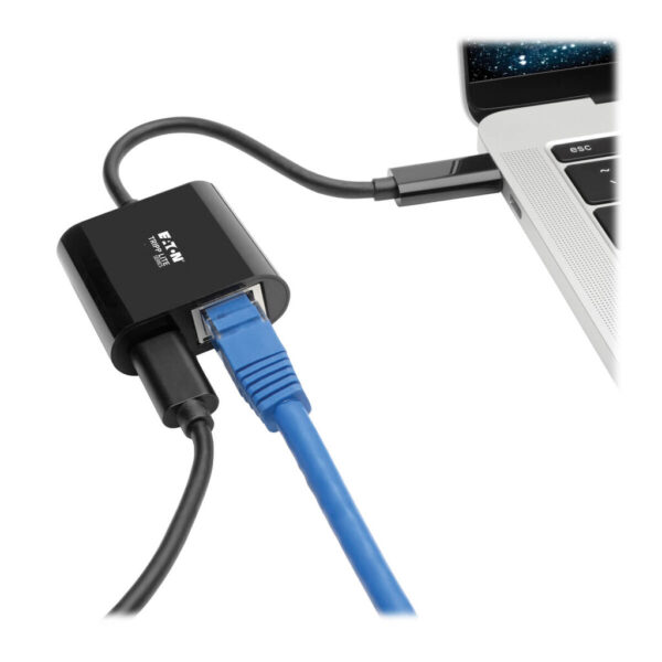 Tripp Lite series USB-C to Gigabit Network Adapter with 60W USB-C PD Charging - Thunderbolt 3, Black