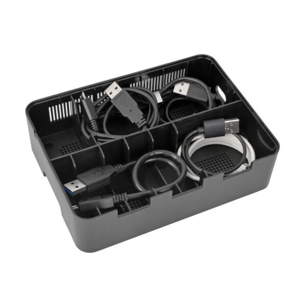 Tripp Lite series 5-Port USB Charging Station with Built-In Device Storage, 12V 4A (48W) USB Charger Output