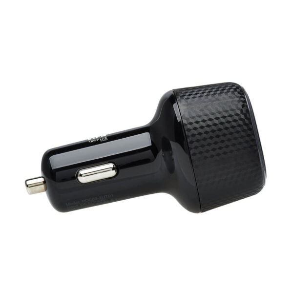 459557d0d274535441c6e93c4c7568bb Tripp Lite series Dual-Port USB Car Charger, 63W Max - USB-C PD 3.0 Up to 60W, USB-A QC 3.0 Up to 18W