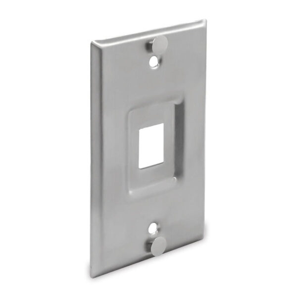 WPP01SS Image 1-Port, Telephone Wall Plate, Single Gang, Stainless Steel