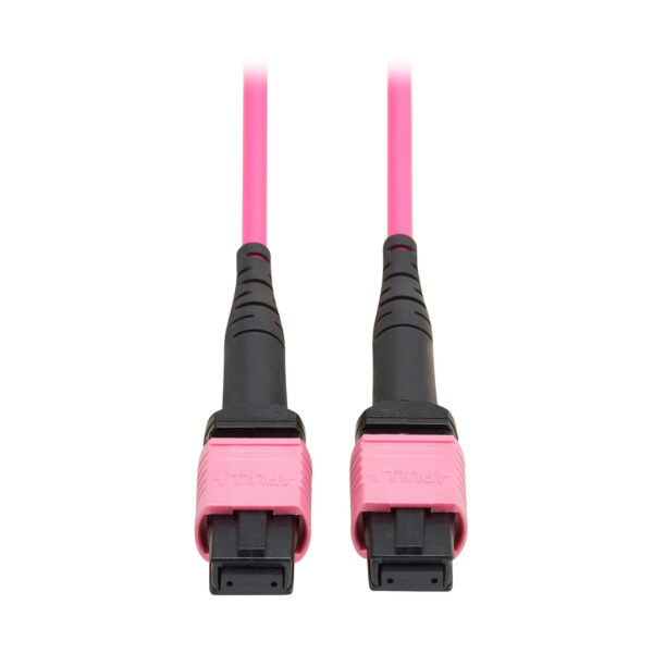 45b359548b4b7fa07ae493da97471ab9 Tripp Lite series 100G Multimode 50/125 OM4 Fiber Optic Cable (12F MTP/MPO-PC F/F), OFNP, Magenta, 5 m (16.4 ft.), TAA
