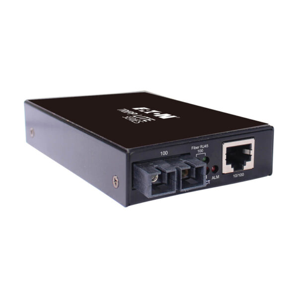 45d4591ea844b052d95540b9a06d1227 Tripp Lite series Hardened Copper to Fiber Media Converter - 10/100 Mbps, RJ45/SC Singlemode, -10° to 60°C, 30 km (18.6 mi.), TAA
