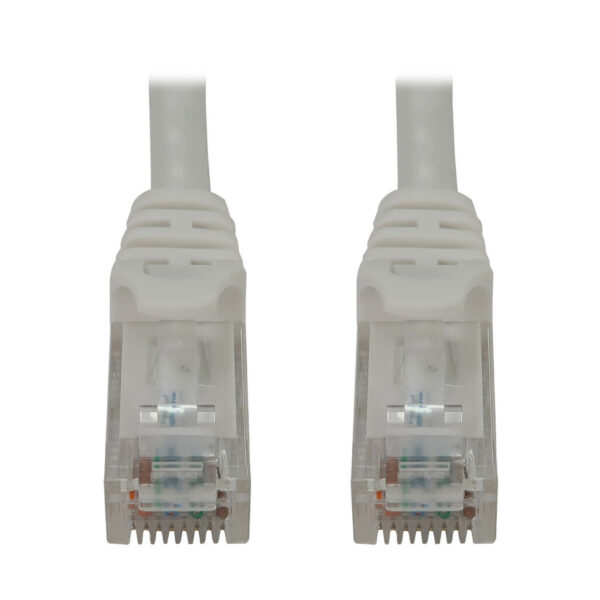 Tripp Lite series Cat6a 10G Snagless Molded UTP Ethernet Cable (RJ45 M/M), PoE, White, 50 ft. (15.2 m)