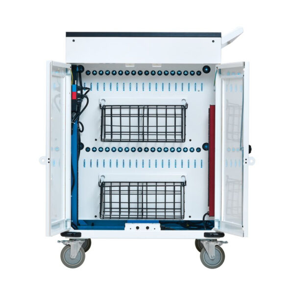 Tripp Lite Safe-IT 36-Device UV Charging Cart for Laptops and Chromebooks, 120V, 5-15P, 10 ft. Cord, Antimicrobial, White - CSC36VACUVC
