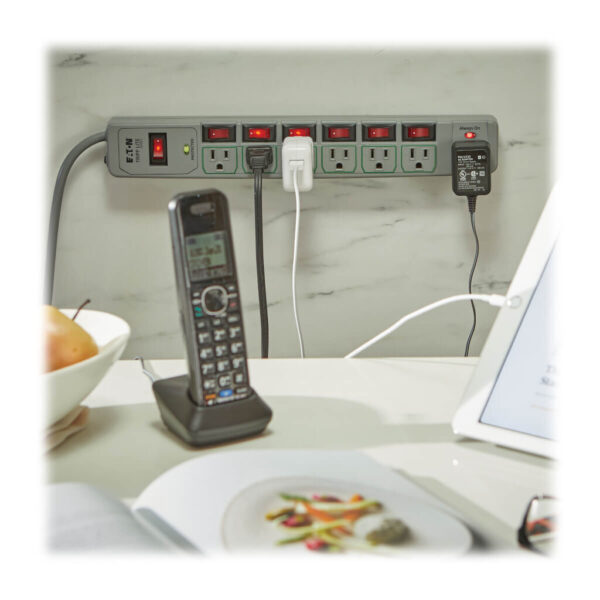 Tripp Lite series Eco-Surge 7-Outlet Surge Protector, 6 ft. (1.83 m) Cord, 1080 Joules, Individually-Controlled
