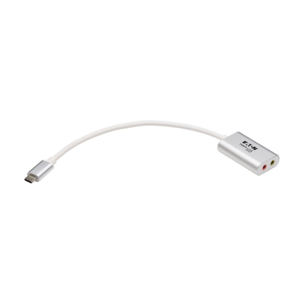 46610fd4e9f488bee75e7f67e9ee1c92 Tripp Lite series 2-Port USB-C to 3.5 mm Stereo Audio Adapter - USB 2.0, Silver