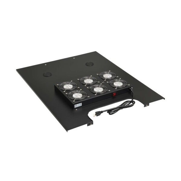 Tripp Lite series SmartRack Roof-Mounted Fan Panel for Wide Rack Enclosure Cabinets - 6 120V Fans, 630 CFM, 5-15P Plug