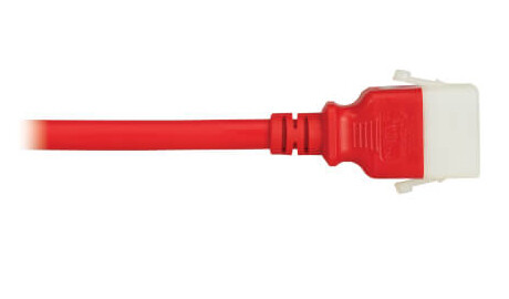 Tripp Lite series PDU Power Cords, C19 to P-Lock C20 - Heavy-Duty, 20A, 250V, 12 AWG, 3 ft. (0.9 m), Red, 6 Pack