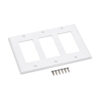 46a755ee0ae8702a4783de2cea04b64b Tripp Lite series Triple-Gang Faceplate, Decora Style - Vertical, White, TAA
