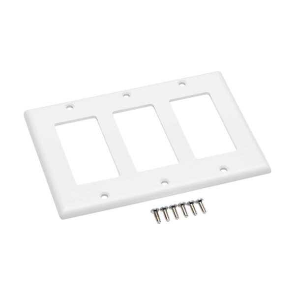 46a755ee0ae8702a4783de2cea04b64b Tripp Lite series Triple-Gang Faceplate, Decora Style - Vertical, White, TAA
