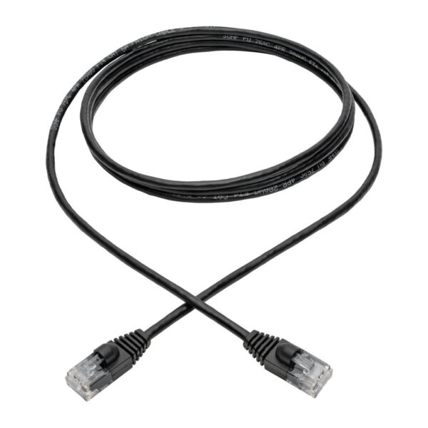 46e3da876de25013ec4dba6839ee9f19 Tripp Lite series Cat6a 10G Snagless Molded Slim UTP Ethernet Cable (RJ45 M/M), Black, 6 ft. (1.83 m)