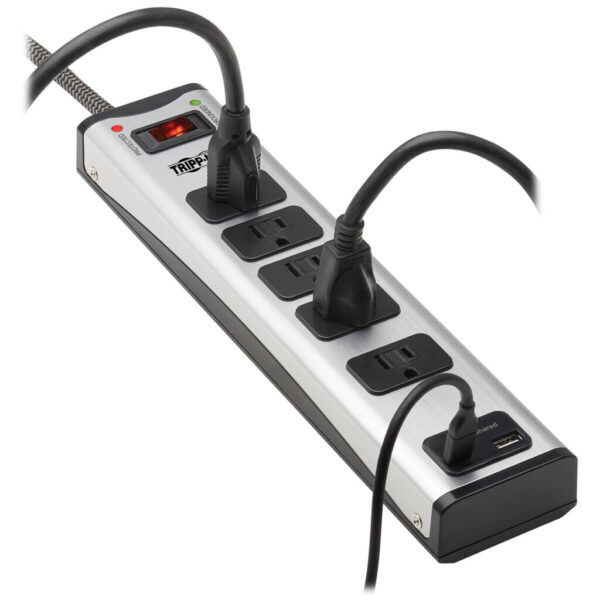 Tripp Lite TLM506USBC surge protector Black, Silver 5 AC outlet(s) 120 V 1,83 m