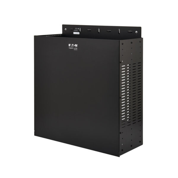 Tripp Lite series SmartRack 4U Low-Profile Vertical-Mount Vented Wall-Mount Mini Rack Enclosure, Black
