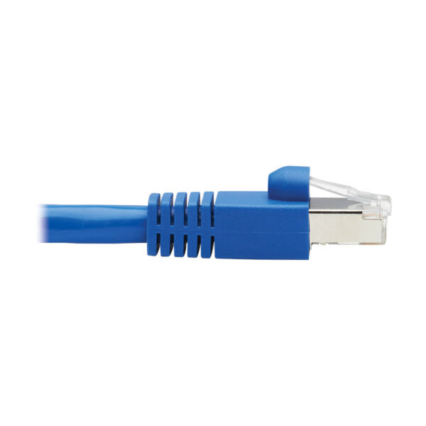 Tripp Lite series Cat6 Keystone Jack Cable Assembly - Unshielded, PoE+, RJ45 M/F, 18-in. (45.72 cm), Blue, TAA