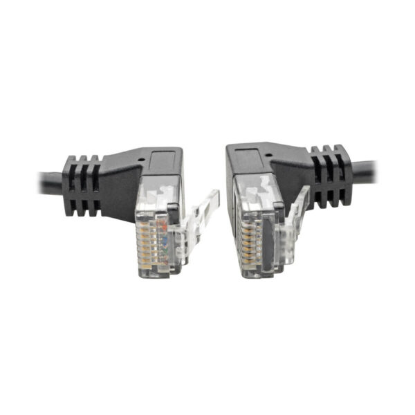 471c31c6979d88e11c4d928c11da051d Tripp Lite series Right-Angle Cat6 Gigabit Snagless Molded Slim UTP Ethernet Cable (RJ45 M/M), Black, 1 ft. (0.31 m)
