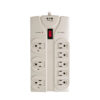 Tripp Lite series Protect It! 8-Outlet Surge Protector, 25 ft. Cord with Right-Angle Plug, 1440 Joules, Diagnostic LEDs, Light Gray Housing - TLP825